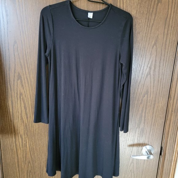 GAP Black Soft Stretch Flare Dress Size Medium - Picture 6 of 8